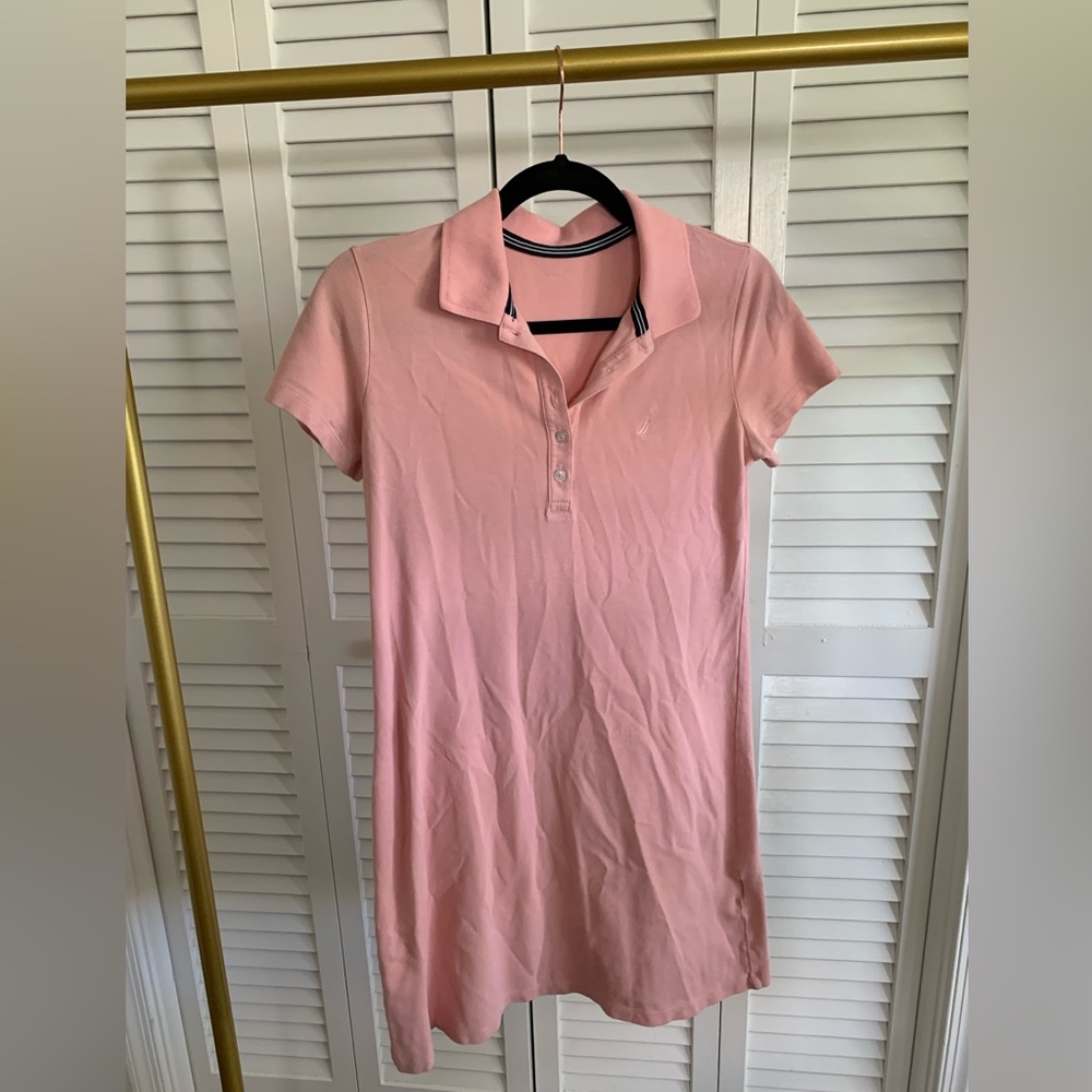 Nautical Light Pink Collared Dress  Size S